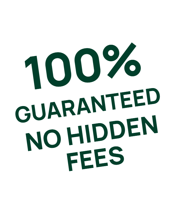 “No hidden fees” guarantee