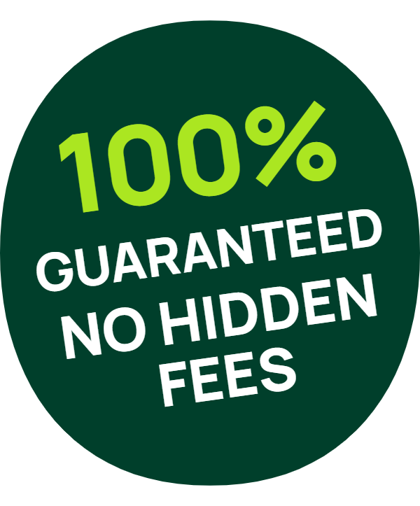 “No hidden fees” guarantee